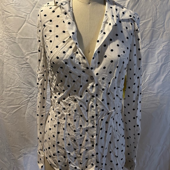 Red Fleece by Brooks Brothers 4 dot button front shirt white - Picture 2 of 6